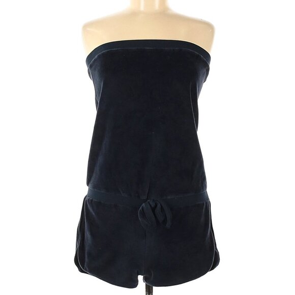 Marc by Marc Jacobs Swimwear Velour Dark Blue Romper M - Picture 1 of 9